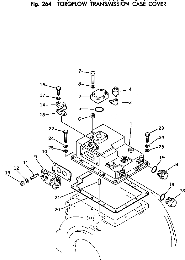 Схема запчастей Komatsu D65P-7 - КОРПУС ГИДРОТРАНСФОРМАТОРА COVER ГИДРОТРАНСФОРМАТОР И ТРАНСМИССИЯ
