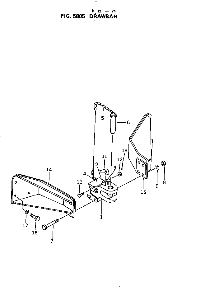Схема запчастей Komatsu D65P-8 - СЦЕПНОЕ УСТРОЙСТВО ЧАСТИ КОРПУСА