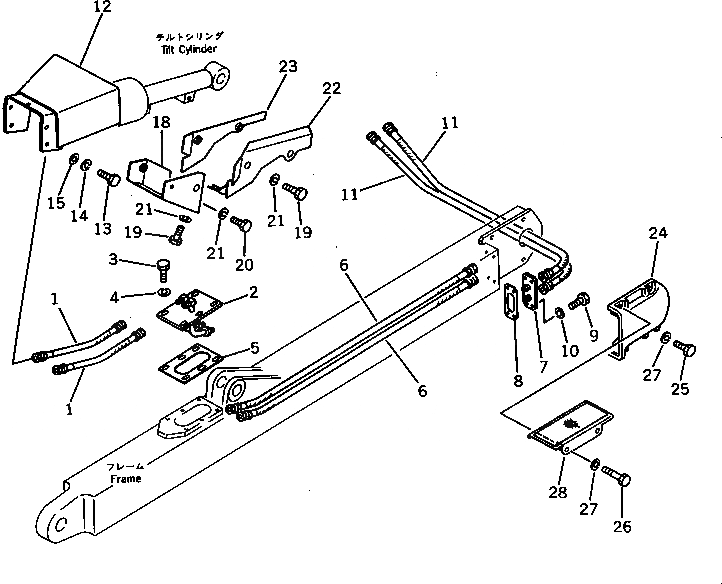 Схема запчастей Komatsu D65P-8 - ГИДРОЛИНИЯ (БАК - ЦИЛИНДР ПЕРЕКОСА) (/) (СПЕЦ-Я TBG) МАРКИРОВКА¤ ИНСТРУМЕНТ И РЕМКОМПЛЕКТЫ
