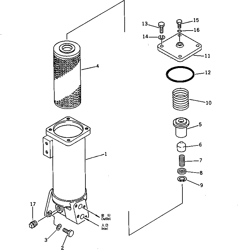 Схема запчастей Komatsu D65P-8 - РУЛЕВ. УПРАВЛЕНИЕ ФИЛЬТР. СИСТЕМАУПРАВЛЕНИЯ ПОВОРОТОМ И КОНЕЧНАЯ ПЕРЕДАЧА