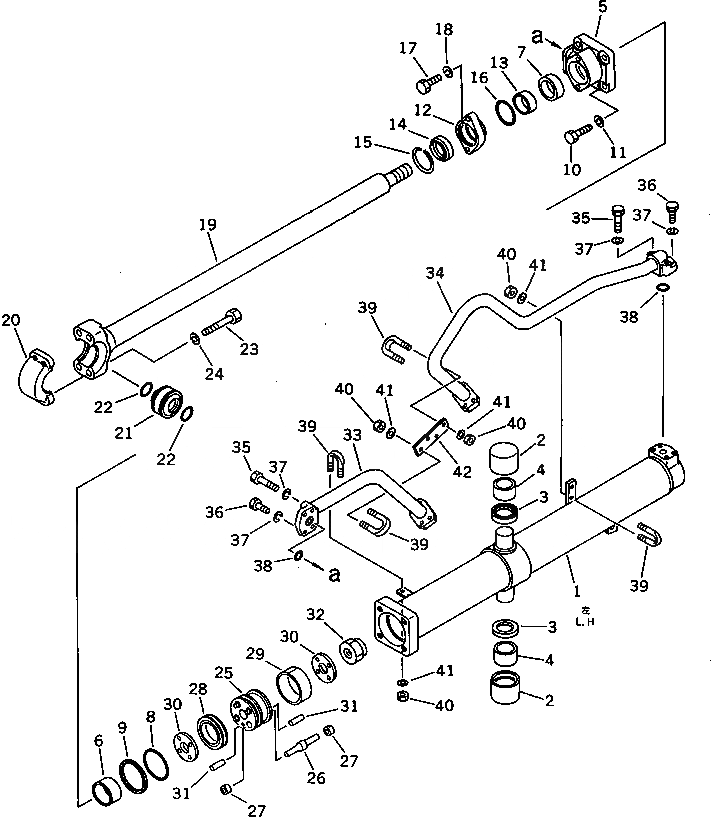 Схема запчастей Komatsu D65P-8 - ЦИЛИНДР ПОДЪЕМА ОТВАЛА(№-8) УПРАВЛ-Е РАБОЧИМ ОБОРУДОВАНИЕМ