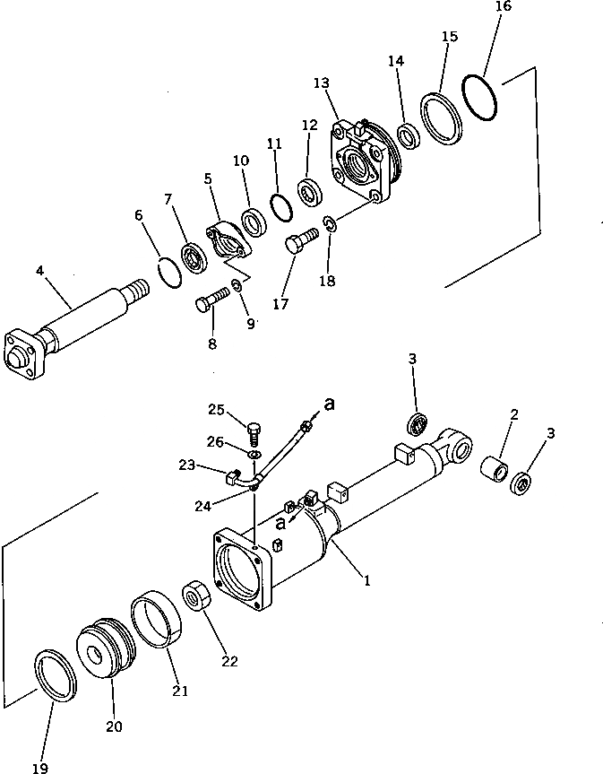 Схема запчастей Komatsu D65P-8 - ЦИЛИНДР ПЕРЕКОСА(№-8) УПРАВЛ-Е РАБОЧИМ ОБОРУДОВАНИЕМ