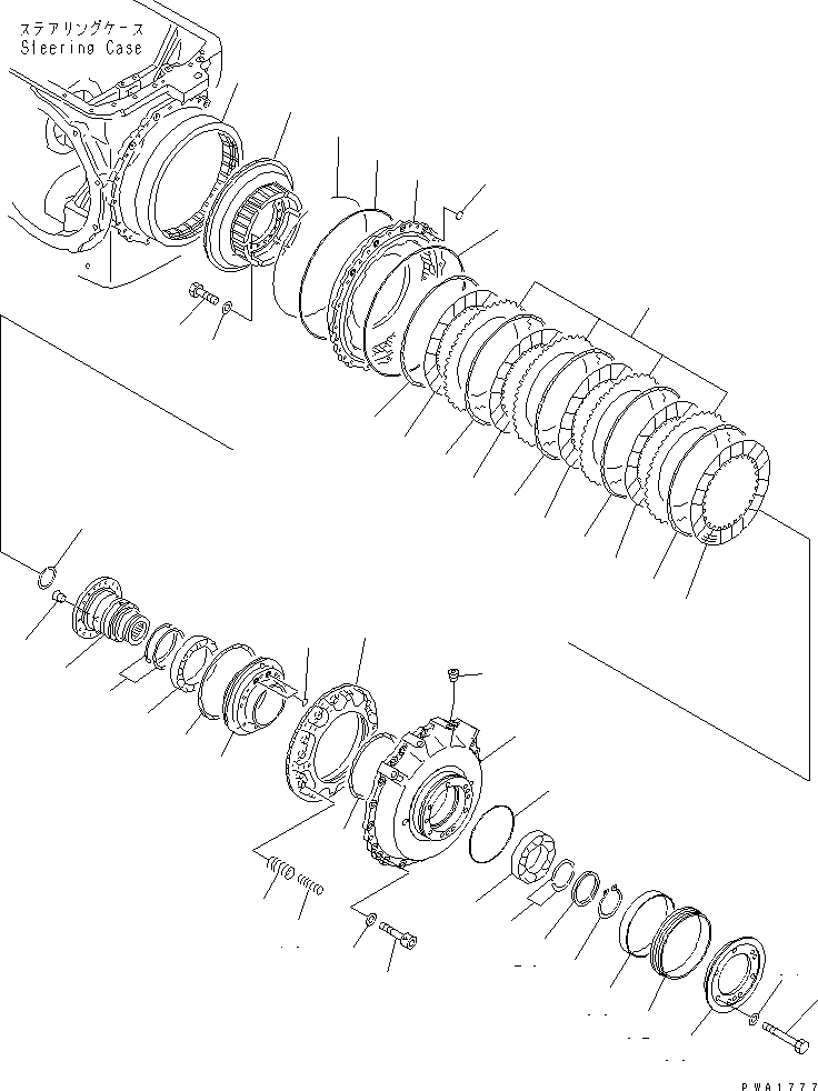 Схема запчастей Komatsu D65PX-12 - H.S.S. (ТОРМОЗ.) СИЛОВАЯ ПЕРЕДАЧА И КОНЕЧНАЯ ПЕРЕДАЧА