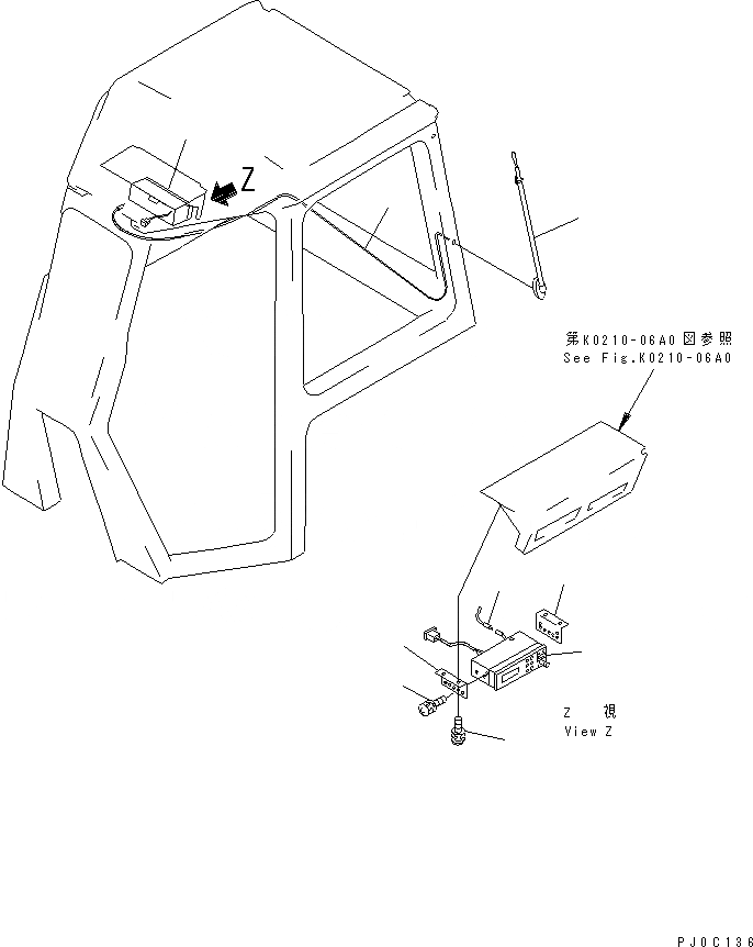 Схема запчастей Komatsu D65PX-12 - КАБИНА (AM РАДИО)(№88-) КАБИНА ОПЕРАТОРА И СИСТЕМА УПРАВЛЕНИЯ