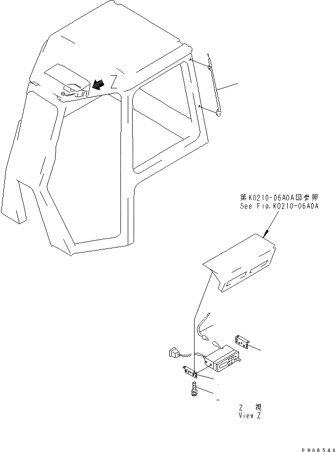 Схема запчастей Komatsu D65PX-12 - КАБИНА (РАДИО КОРПУС КРЕПЛЕНИЯ) (БЕЗ РАДИО)(№-) КАБИНА ОПЕРАТОРА И СИСТЕМА УПРАВЛЕНИЯ