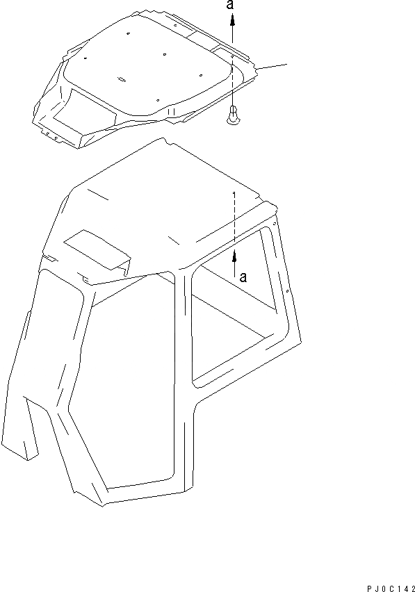 Схема запчастей Komatsu D65PX-12 - КАБИНА (КРЫША LINING) (С AM РАДИО)(№-) КАБИНА ОПЕРАТОРА И СИСТЕМА УПРАВЛЕНИЯ