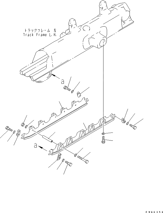 Схема запчастей Komatsu D65PX-12 - ЗАЩИТА КАТКОВ (ПОЛН. ЗАЩИТА) ХОДОВАЯ