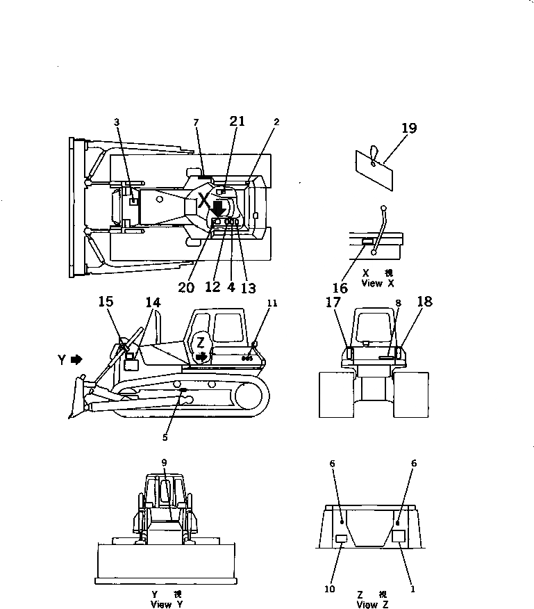 Схема запчастей Komatsu D65PX-12 - МАРКИРОВКА (ПОРТУГАЛ.) (ДЛЯ СПЕЦ-Я TBG ИЛИ           REGULATION OF EC INCLUSION) (DPX)(№88-77) МАРКИРОВКА