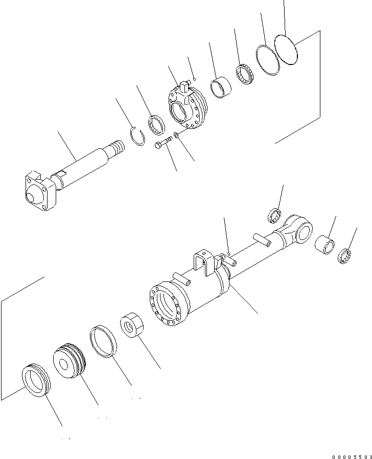 Схема запчастей Komatsu D65PX-12 - ЦИЛИНДР ПЕРЕКОСА(№8-9) ОСНОВН. КОМПОНЕНТЫ И РЕМКОМПЛЕКТЫ