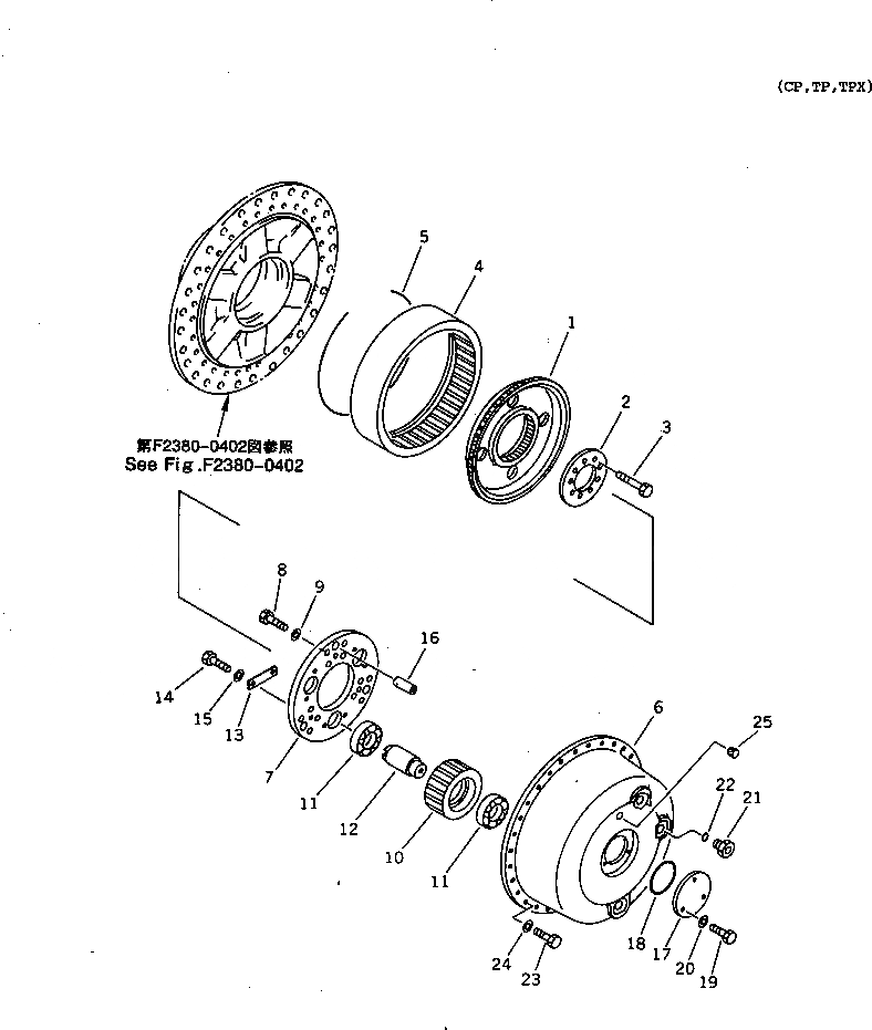 Схема запчастей Komatsu D65PX-12-E - КОНЕЧНАЯ ПЕРЕДАЧА (НЕСУЩИЙ ЭЛЕМЕНТ) СИЛОВАЯ ПЕРЕДАЧА И КОНЕЧНАЯ ПЕРЕДАЧА