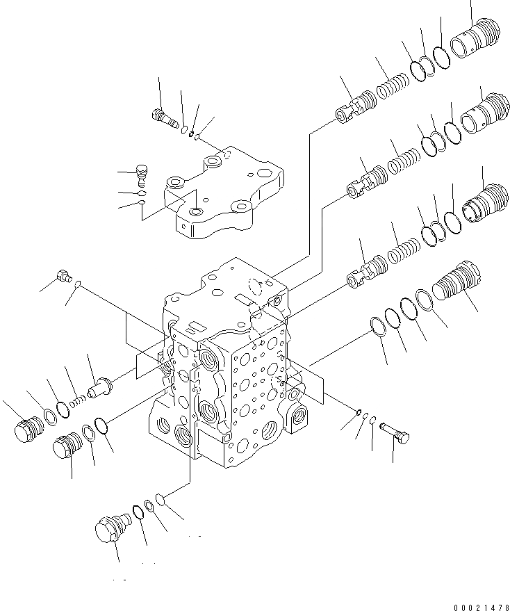 Схема запчастей Komatsu D65PX-12-E - УПРАВЛЯЮЩ. КЛАПАН (3-Х СЕКЦИОНН.) (/) (STD) ОСНОВН. КОМПОНЕНТЫ И РЕМКОМПЛЕКТЫ