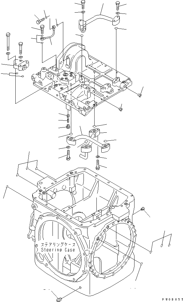 Схема запчастей Komatsu D65PX-12U - H.S.S (КОРПУС) (/)(№88-) СИЛОВАЯ ПЕРЕДАЧА И КОНЕЧНАЯ ПЕРЕДАЧА