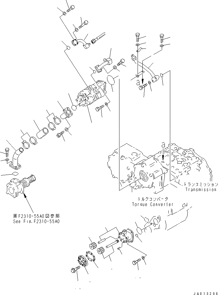 Схема запчастей Komatsu D65PX-12U - H.S.S (НАСОС) СИЛОВАЯ ПЕРЕДАЧА И КОНЕЧНАЯ ПЕРЕДАЧА