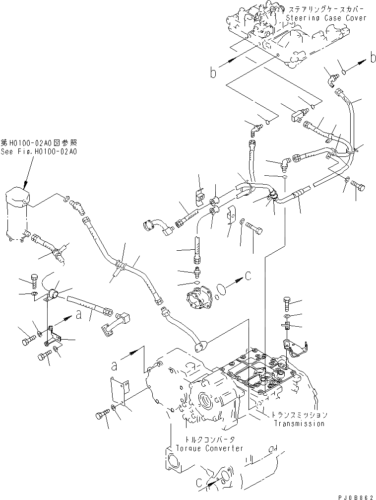 Схема запчастей Komatsu D65PX-12U - H.S.S (НАСОС КОМПОНЕНТЫ) СИЛОВАЯ ПЕРЕДАЧА И КОНЕЧНАЯ ПЕРЕДАЧА