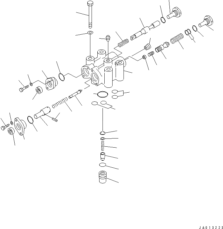 Схема запчастей Komatsu D65PX-12U - H.S.S (КЛАПАН)(№(9)-) СИЛОВАЯ ПЕРЕДАЧА И КОНЕЧНАЯ ПЕРЕДАЧА
