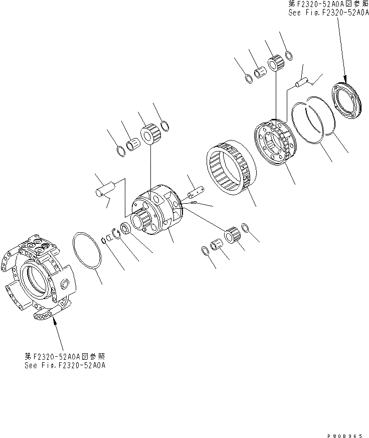 Схема запчастей Komatsu D65PX-12U - ТРАНСМИССИЯ (НЕСУЩИЙ ЭЛЕМЕНТ) (/)(№-) СИЛОВАЯ ПЕРЕДАЧА И КОНЕЧНАЯ ПЕРЕДАЧА
