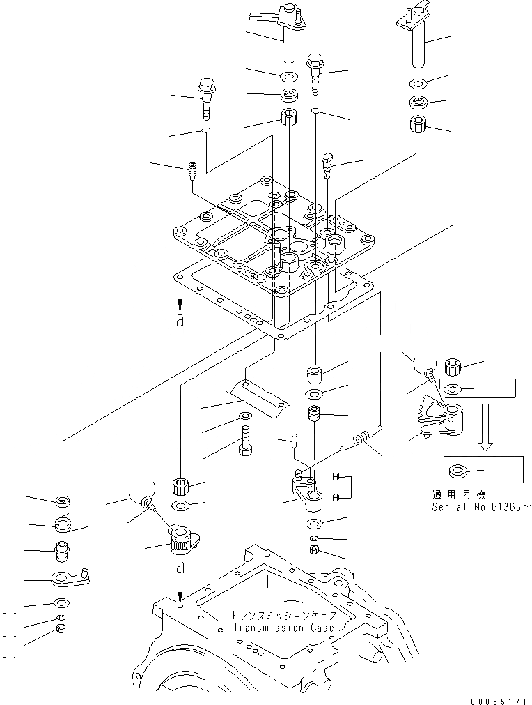 Схема запчастей Komatsu D65PX-12U - ТРАНСМИССИЯ (COVER) (/) СИЛОВАЯ ПЕРЕДАЧА И КОНЕЧНАЯ ПЕРЕДАЧА