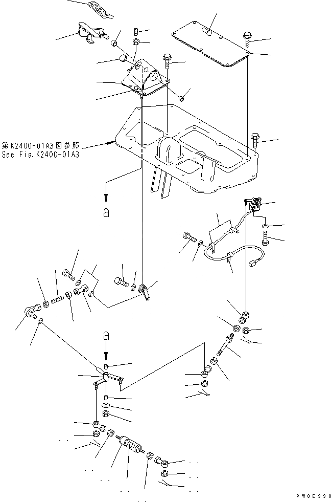 Схема запчастей Komatsu D65PX-12U - ПОЛ (DECELE ПЕДАЛЬ И КАБЕЛЬ) (ДЛЯ ЕС)(№7-) КАБИНА ОПЕРАТОРА И СИСТЕМА УПРАВЛЕНИЯ