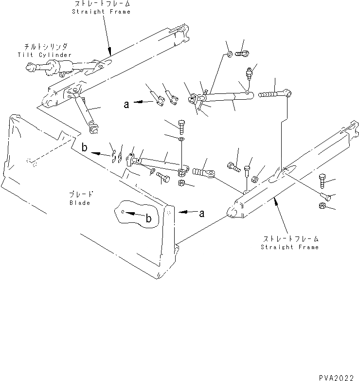 Схема запчастей Komatsu D65PX-12U - РЫЧАГ И БАЛКА (ОТВАЛ С ПЕРЕКОСОМ) РАБОЧЕЕ ОБОРУДОВАНИЕ