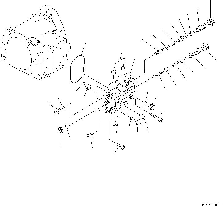 Схема запчастей Komatsu D65PX-12U - HSS НАСОС (/) ОСНОВН. КОМПОНЕНТЫ И РЕМКОМПЛЕКТЫ