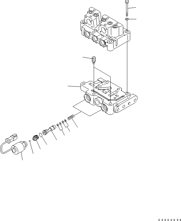 Схема запчастей Komatsu D65PX-15 - КЛАПАН ТРАНСМИССИИ (НИЖНИЙ КЛАПАН И MOUTING) СИЛОВАЯ ПЕРЕДАЧА И КОНЕЧНАЯ ПЕРЕДАЧА