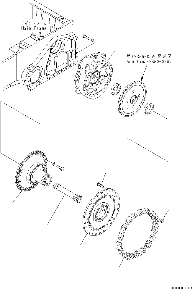 Схема запчастей Komatsu D65PX-15 - КОНЕЧНАЯ ПЕРЕДАЧА (ЗВЕЗДОЧКА И ВТУЛКА) СИЛОВАЯ ПЕРЕДАЧА И КОНЕЧНАЯ ПЕРЕДАЧА