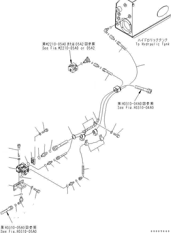 Схема запчастей Komatsu D65PX-15 - ГИДР. НАСОС. ЛИНИЯ (РЕДУКЦИОНН. КЛАПАН) ГИДРАВЛИКА