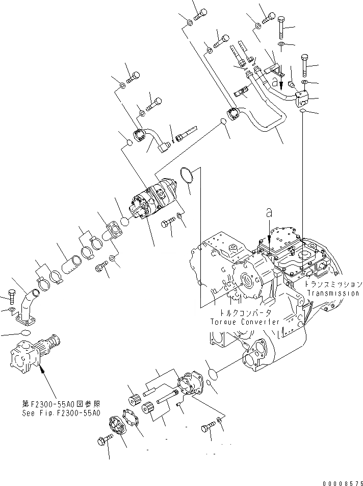 Схема запчастей Komatsu D65PX-15 - СИЛОВАЯ ЛИНИЯ (НАСОС) СИЛОВАЯ ПЕРЕДАЧА И КОНЕЧНАЯ ПЕРЕДАЧА