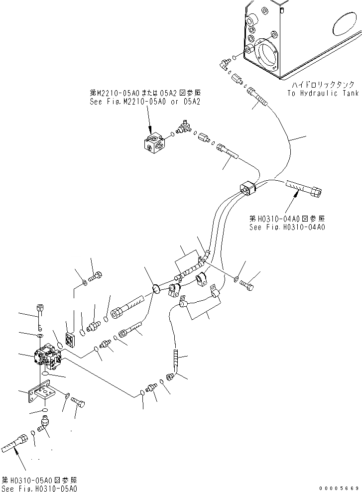 Схема запчастей Komatsu D65PX-15 - ГИДР. НАСОС. ЛИНИЯ (РЕДУКЦИОНН. КЛАПАН) ГИДРАВЛИКА