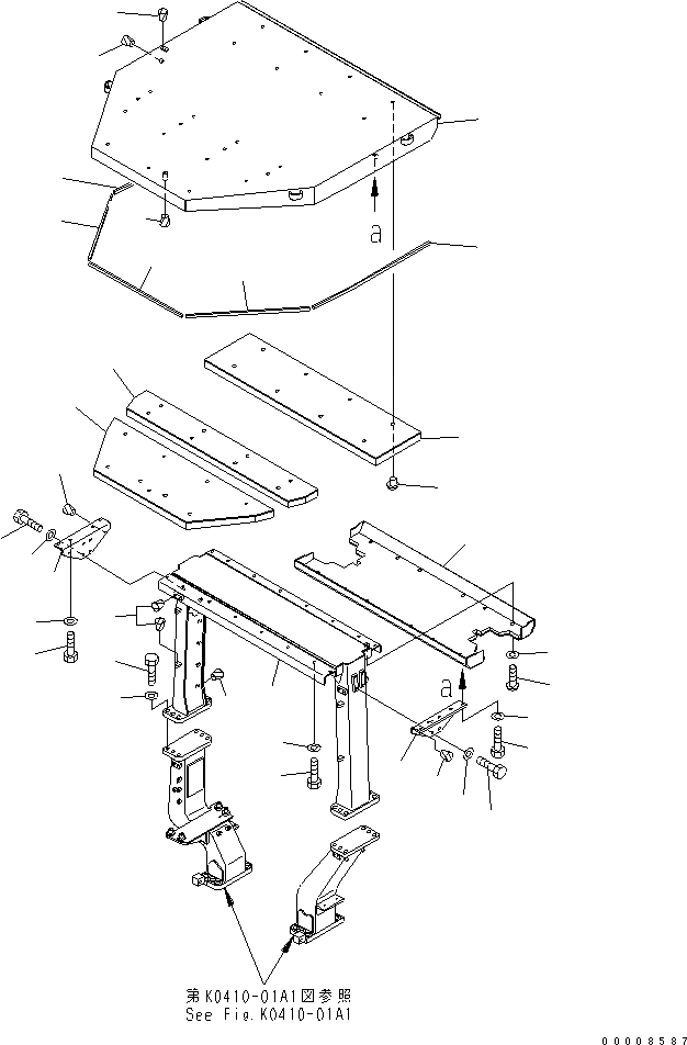 Схема запчастей Komatsu D65PX-15 - ROPS ЧАСТИ КОРПУСА (БЕЗ КАБИНЫ)(№7-79) КАБИНА ОПЕРАТОРА И СИСТЕМА УПРАВЛЕНИЯ