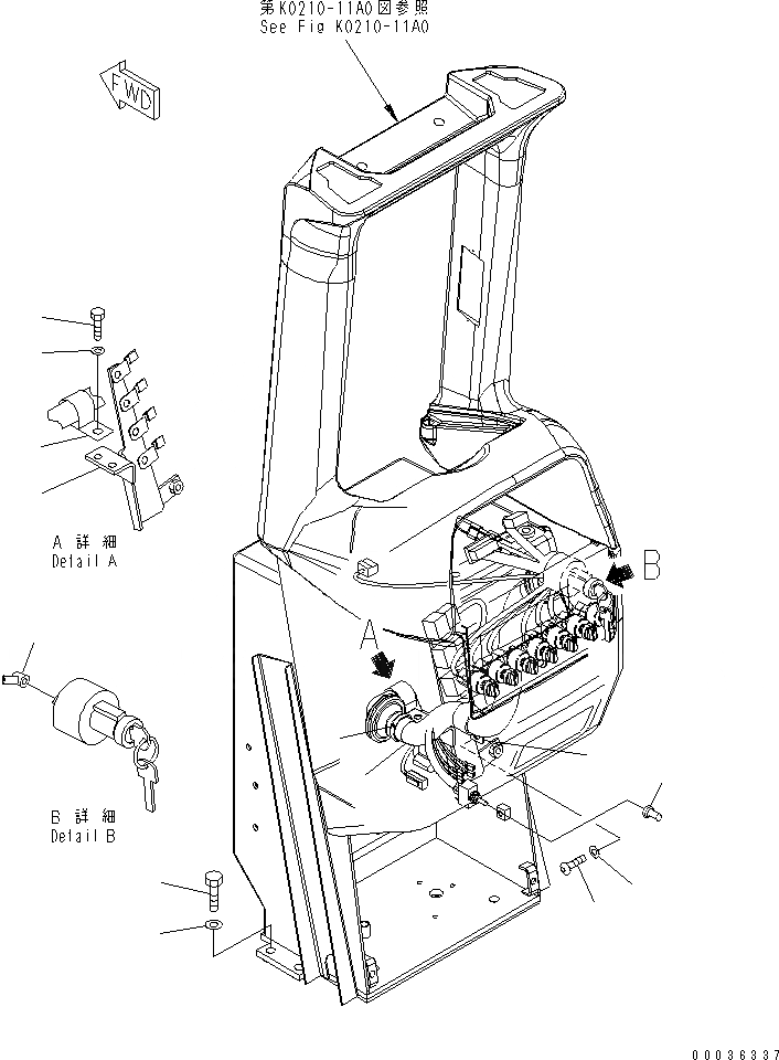 Схема запчастей Komatsu D65PX-15 - ПРИБОРНАЯ ПАНЕЛЬ (С КОНДИЦИОНЕРОМ КОРПУС И ПАНЕЛЬ) (/)(№777-) КАБИНА ОПЕРАТОРА И СИСТЕМА УПРАВЛЕНИЯ