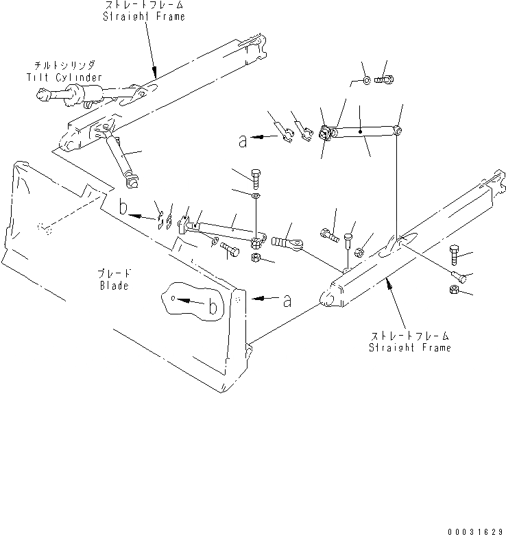Схема запчастей Komatsu D65PX-15 - РЫЧАГ И БАЛКА (ОТВАЛ С ПЕРЕКОСОМ) (ФИКС. ТИП) РАБОЧЕЕ ОБОРУДОВАНИЕ