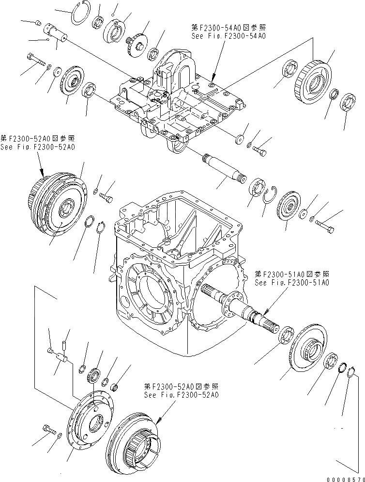 Схема запчастей Komatsu D65PX-15E0 - HSS (ПРИВОД И ВАЛ) СИЛОВАЯ ПЕРЕДАЧА И КОНЕЧНАЯ ПЕРЕДАЧА