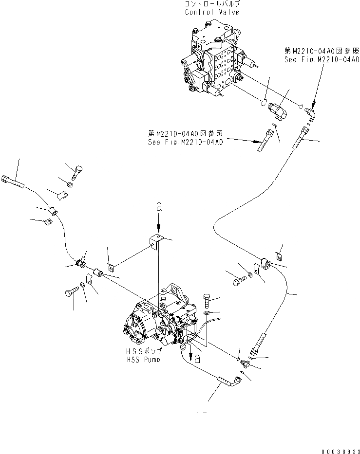 Схема запчастей Komatsu D65PX-15E0 - ГИДР. НАСОС. ЛИНИЯ (ФИЛЬТР. ВОЗВРАТ. И ПОГРУЗ. СЕНСОР.) ГИДРАВЛИКА
