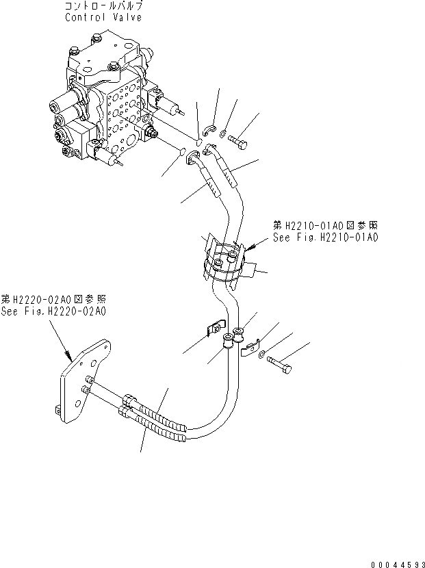 Схема запчастей Komatsu D65PX-15E0 - ЛИНИЯ ПЕРЕКОСА (КЛАПАН ПЕРЕКОСА) ГИДРАВЛИКА