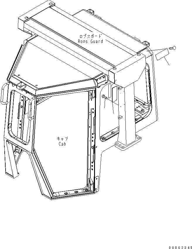 Схема запчастей Komatsu D65PX-15E0 - ROPS ПЛАСТИНЫ (ИСПАНИЯ) МАРКИРОВКА