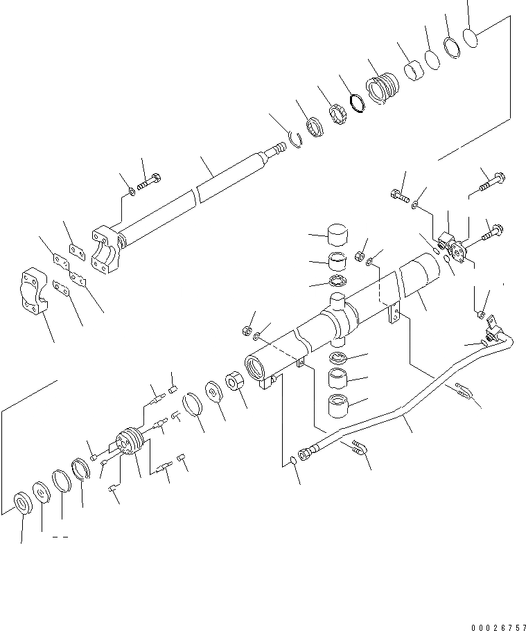 Схема запчастей Komatsu D65PX-15E0 - ГИДРОЦИЛИНДР ПОДЪЕМА(№9-789) ОСНОВН. КОМПОНЕНТЫ И РЕМКОМПЛЕКТЫ
