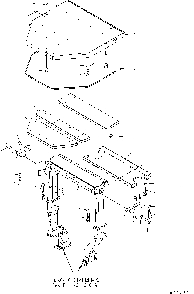 Схема запчастей Komatsu D65WX-15 - ROPS ЧАСТИ КОРПУСА (БЕЗ КАБИНЫ)(№7-79) КАБИНА ОПЕРАТОРА И СИСТЕМА УПРАВЛЕНИЯ