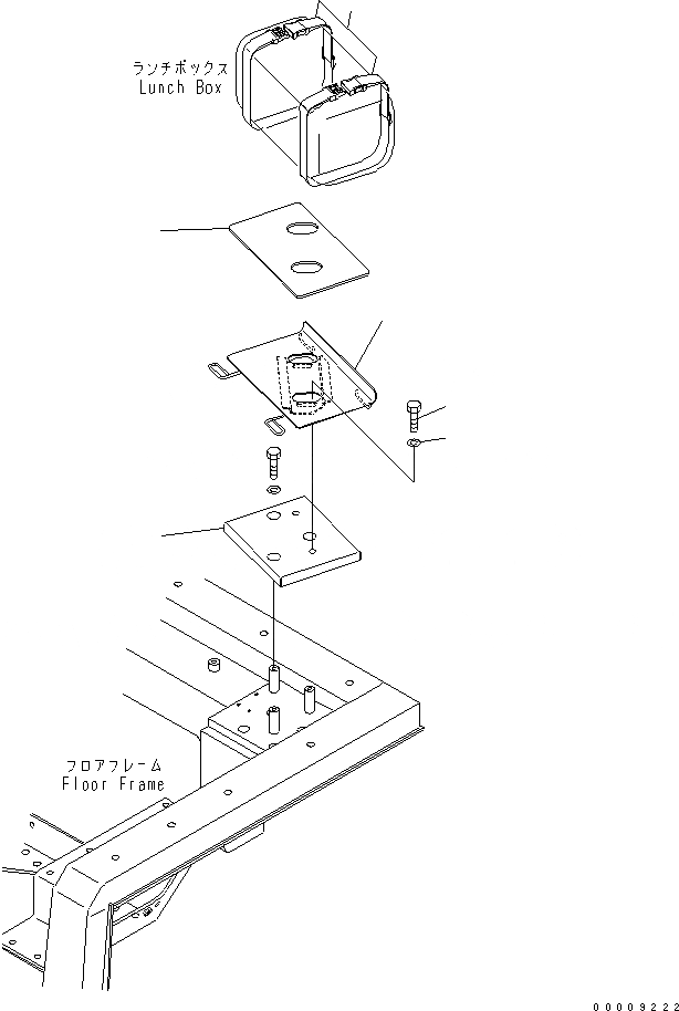 Схема запчастей Komatsu D65WX-15 - ВЕЩЕВОЙ ЯЩИК КОРПУС КАБИНА ОПЕРАТОРА И СИСТЕМА УПРАВЛЕНИЯ