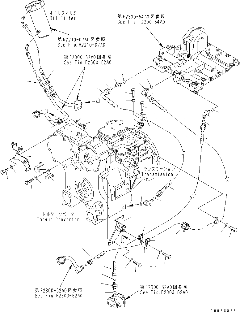 Схема запчастей Komatsu D65WX-15E0 - СИЛОВАЯ ЛИНИЯ (НАСОС КОМПОНЕНТЫ) СИЛОВАЯ ПЕРЕДАЧА И КОНЕЧНАЯ ПЕРЕДАЧА