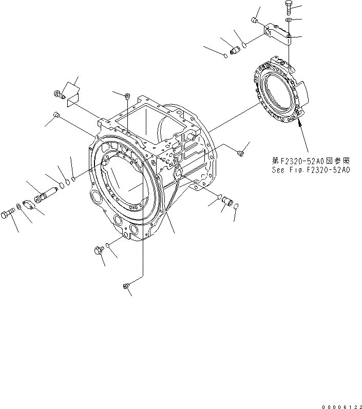 Схема запчастей Komatsu D65WX-15E0 - ТРАНСМИССИЯ (КОРПУС) СИЛОВАЯ ПЕРЕДАЧА И КОНЕЧНАЯ ПЕРЕДАЧА