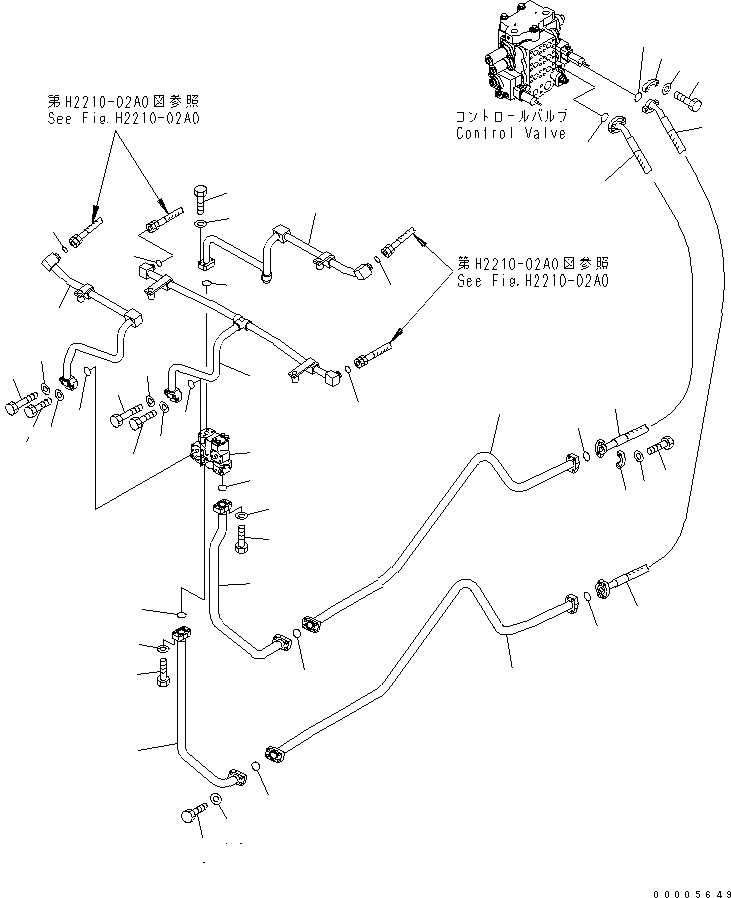 Схема запчастей Komatsu D65WX-15E0 - ЛИНИЯ ГИДРОЦИЛИНДРА ПОДЪЕМА ГИДРАВЛИКА
