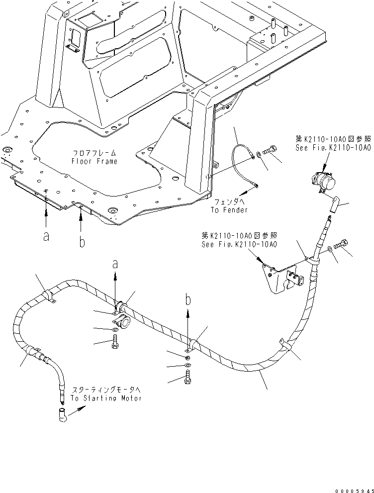 Схема запчастей Komatsu D65WX-15E0 - ОСНОВН. КОНСТРУКЦИЯ (ПОЛ ПРОВОДКА) (/) (ДЛЯ WAY PAT DOZER) КАБИНА ОПЕРАТОРА И СИСТЕМА УПРАВЛЕНИЯ