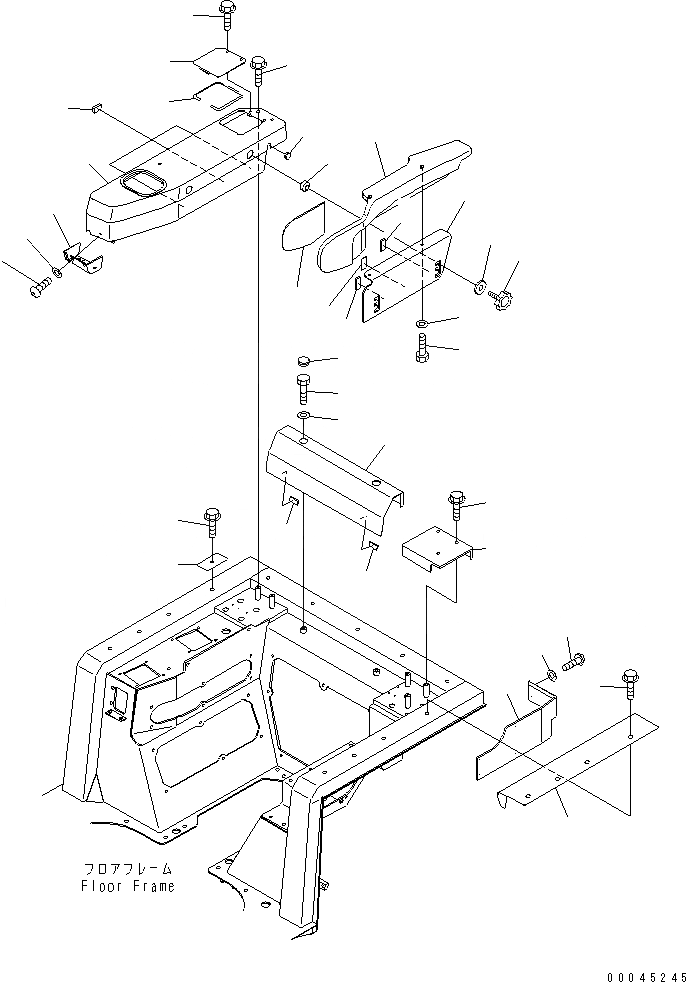 Схема запчастей Komatsu D65WX-15E0 - ПОДЛОКОТНИК КРЫШКА(/) КАБИНА ОПЕРАТОРА И СИСТЕМА УПРАВЛЕНИЯ