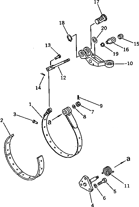 Схема запчастей Komatsu D70-LE - INERTIA ТОРМОЗ. ОСНОВН. МУФТА ТРАНСМИССИЯ¤ РУЛЕВ. УПРАВЛЕНИЕ И КОНЕЧНАЯ ПЕРЕДАЧА