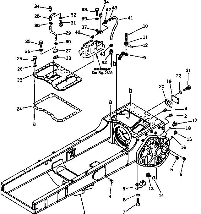 Схема запчастей Komatsu D70-LE - КОРПУС БЛОКА УПРАВЛЕНИЯ ПОВОРОТОМ И ОСНОВНАЯ РАМА(№8-) ОСНОВН. МУФТА ТРАНСМИССИЯ¤ РУЛЕВ. УПРАВЛЕНИЕ И КОНЕЧНАЯ ПЕРЕДАЧА