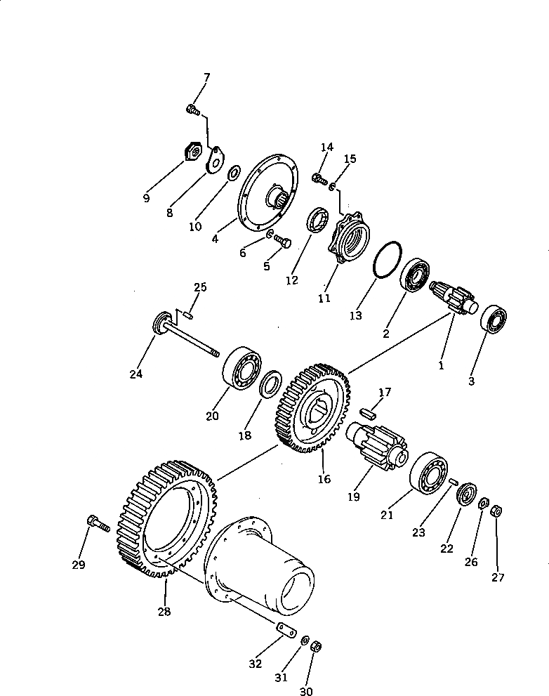 Схема запчастей Komatsu D70-LE - КОНЕЧНАЯ ПЕРЕДАЧА И ВАЛ ОСНОВН. МУФТА ТРАНСМИССИЯ¤ РУЛЕВ. УПРАВЛЕНИЕ И КОНЕЧНАЯ ПЕРЕДАЧА