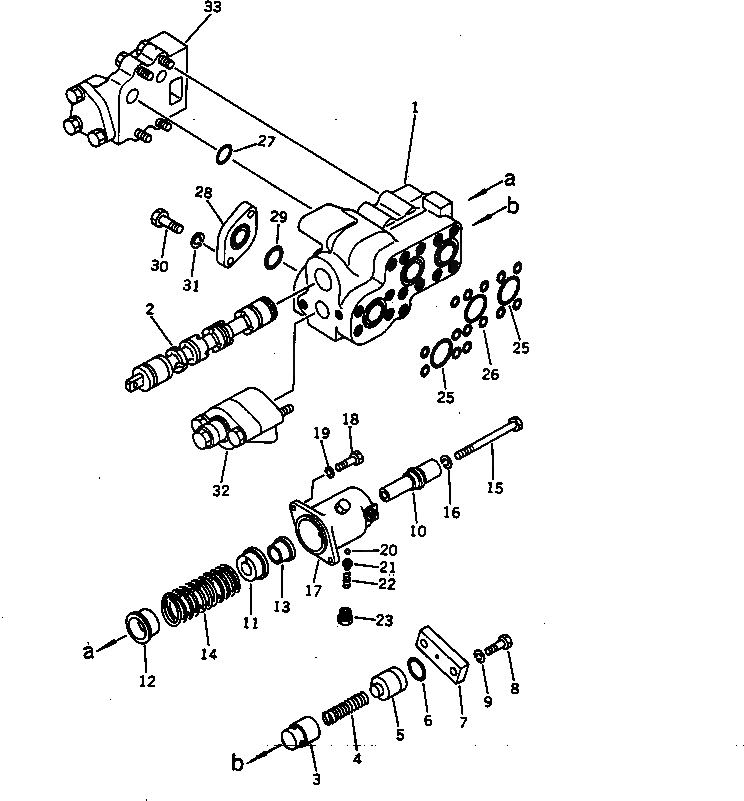 Схема запчастей Komatsu D70-LE - HYD.БАК И УПРАВЛЯЮЩ. КЛАПАН (КЛАПАН/)(-СЕКЦ.) РАБОЧЕЕ ОБОРУДОВАНИЕ ГИДРАВЛ СИСТЕМА УПРАВЛЕНИЯ