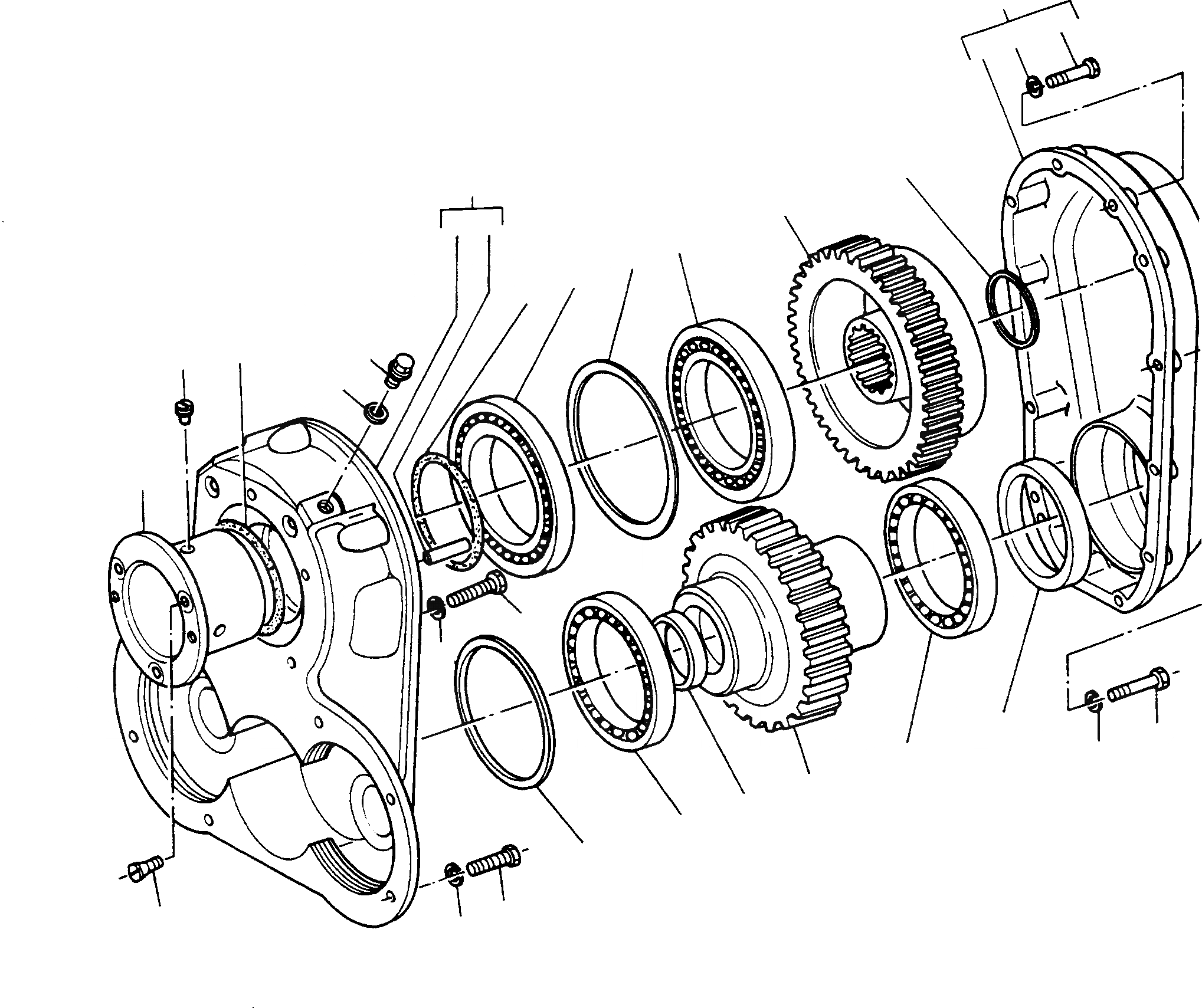 Схема запчастей Komatsu D700D Super - ДОПОЛН. ПРИВОДSET ТРАНСМИССИЯ И ЗАДН. МОСТ