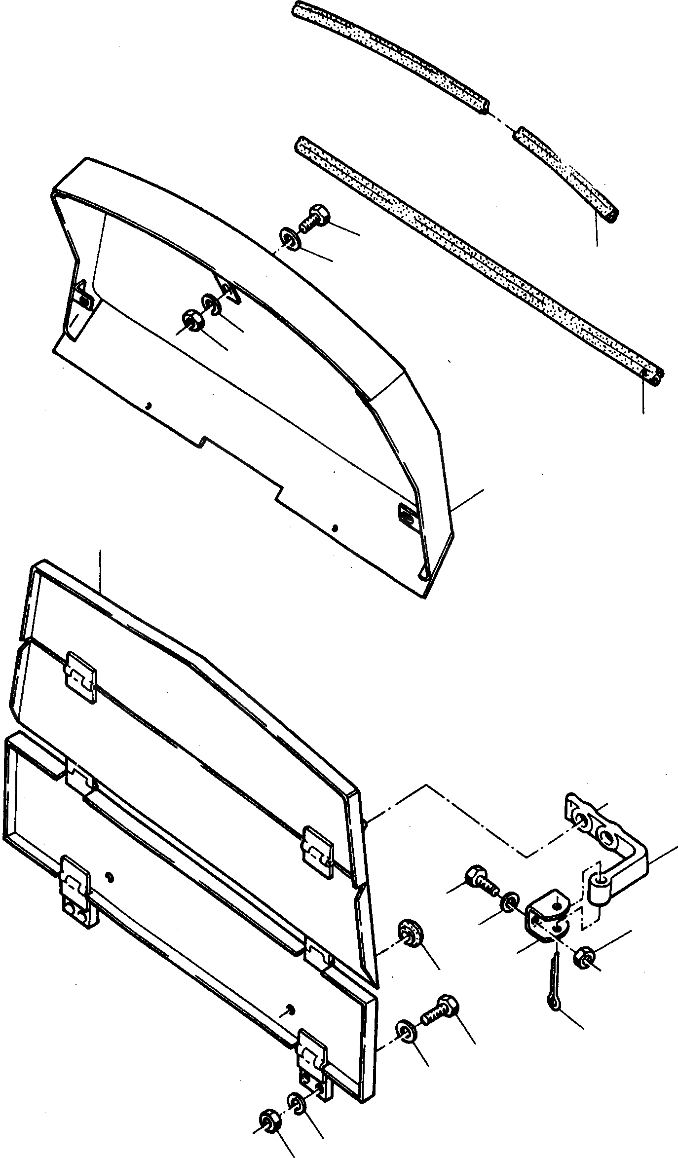 Схема запчастей Komatsu D700D Super - INSTRUMENT COVER ОБОРУД-Е